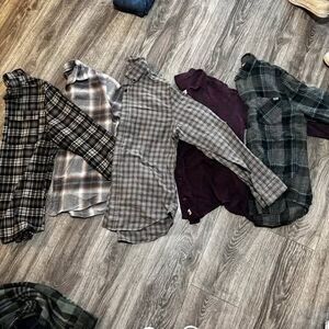 5 Flannel Bundle- Size Small/Medium